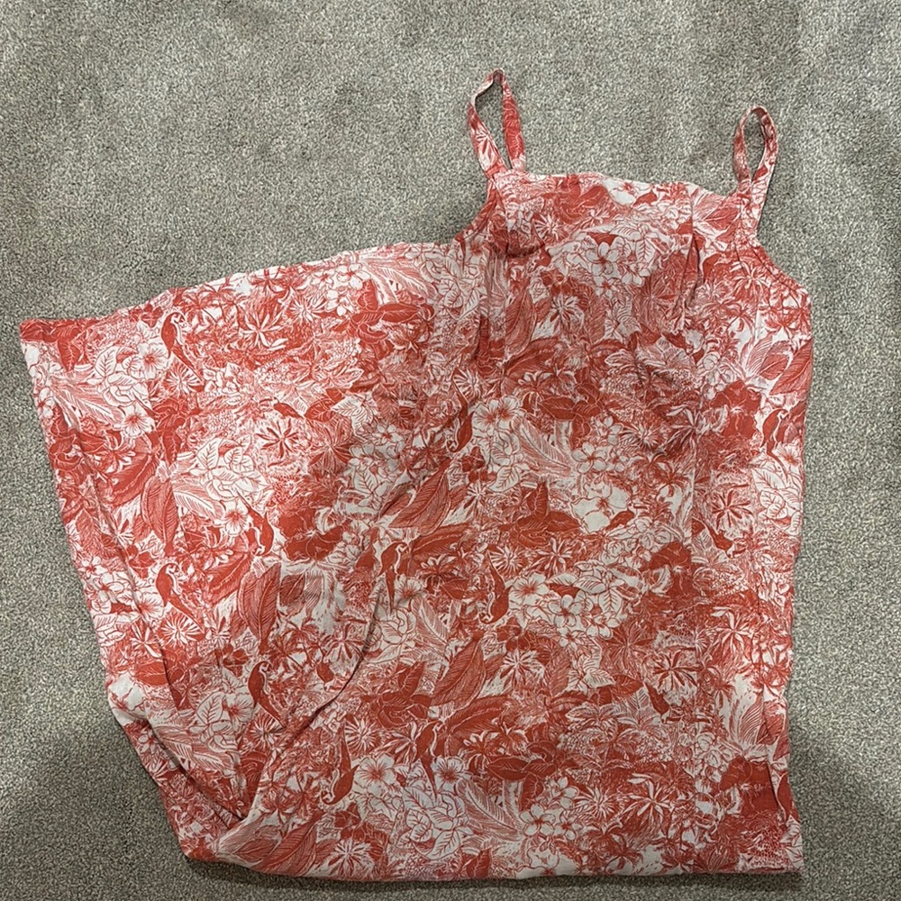 Old Navy Red and White Floral Dress